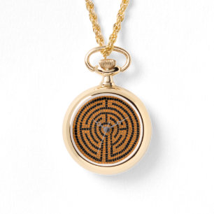 LABYRINTH XIII Gold Necklace Watch Armbanduhr