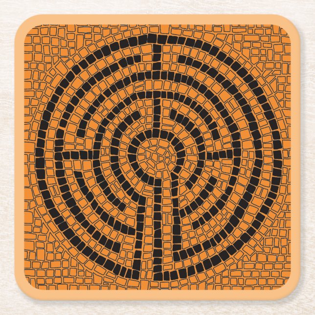 LABYRINTH XIII Square Paper Untersetzer (Vorderseite)
