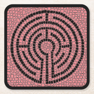 LABYRINTH XVI Dessous de verre en papier Carré / N