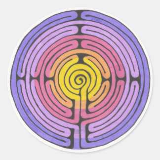 Labyrinthaufkleber Runder Aufkleber