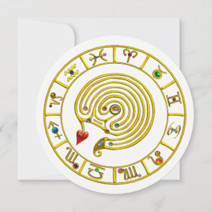 LABYRINTHE ASTRAL CARTE DU ZODIAQUE OR Astrologie