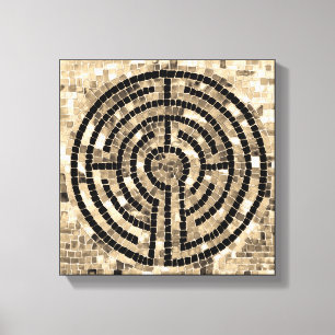 LABYRINTHE V Toile encadrée 12x12 (0,75" de profon