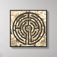 LABYRINTHE V Toile encadrée 12x12 (profondeur 1,5"