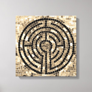 LABYRINTHE V Toile encadrée 12x12 (profondeur 2,5"