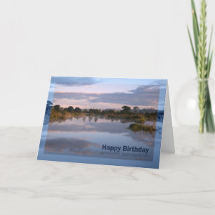 Lac à l'aube Carte d'anniversaire