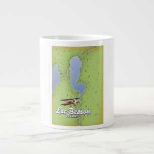 Lac Besson France-Karte Jumbo-Tasse
