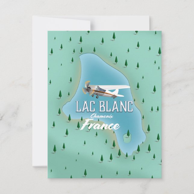 Lac Blanc, Chamonix, France-Karte (Vorderseite)