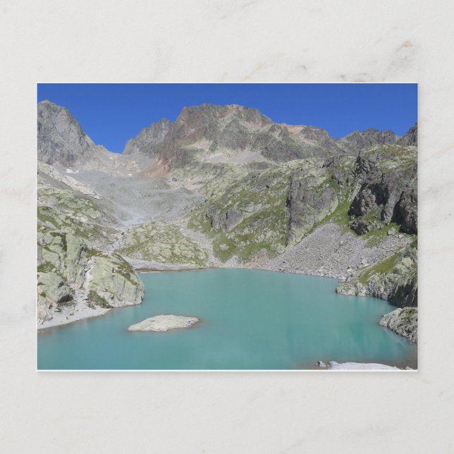 Lac Blanc Französische Alpen Postkarte (Vorderseite)