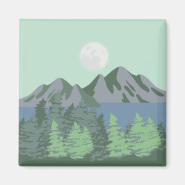 Lac Bleu & Lune Magnet