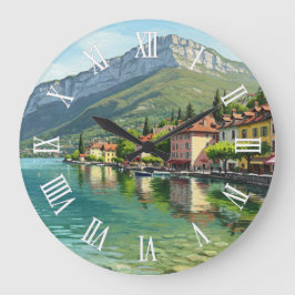 Lac D'Annecy Annecy See Frankreich Große Wanduhr