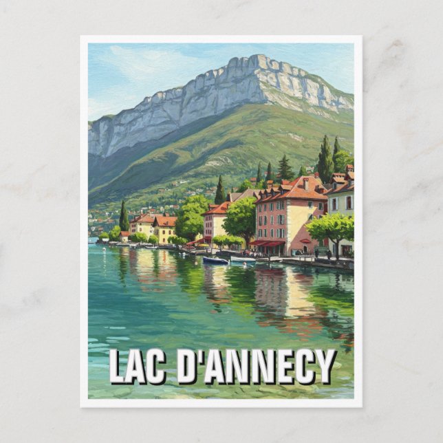 Lac D'Annecy Lake Annecy Frankreich Postkarte (Vorderseite)
