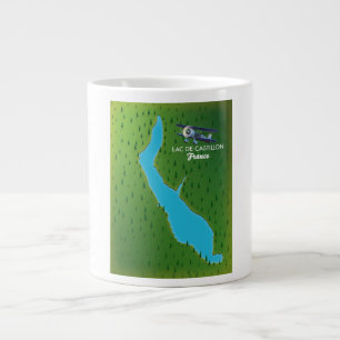 Lac de Castillon Frankreich Karte Jumbo-Tasse