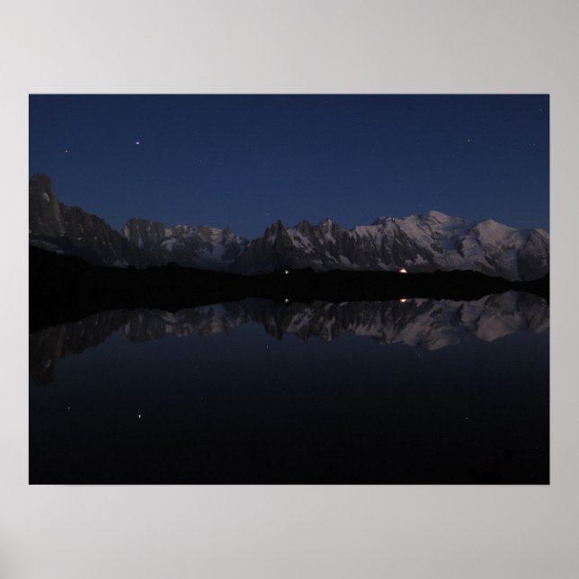 Lac de Cheserys by Night Französische Alpen Poster (Vorne)