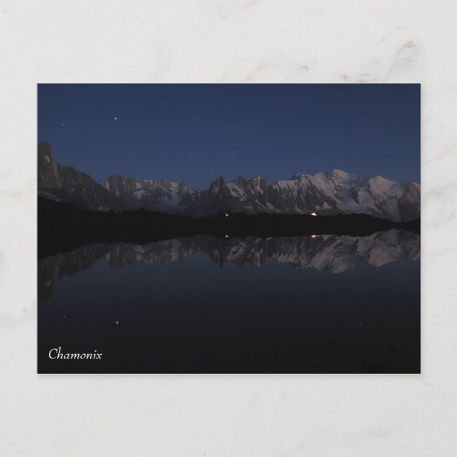 Lac de Cheserys by night Postkarte (Vorderseite)