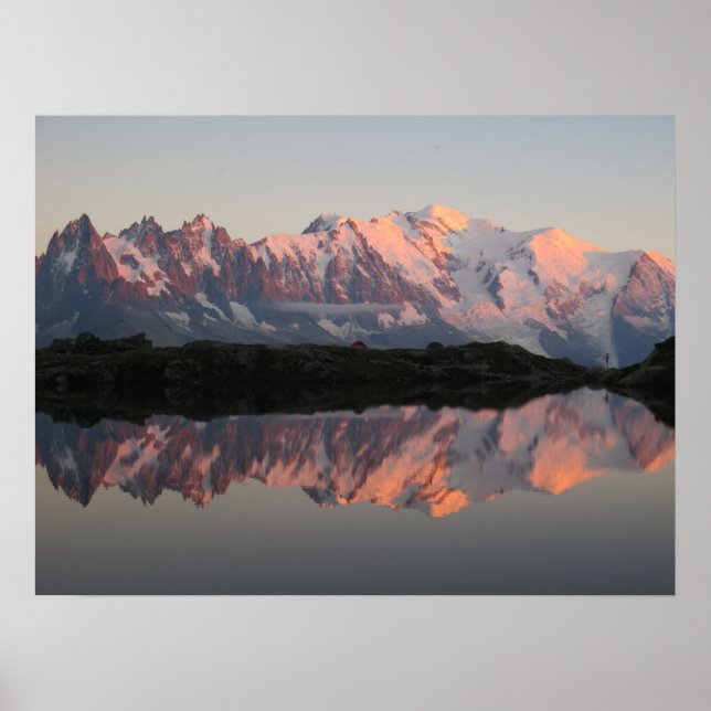 Lac de Cheserys Sonnenuntergang Französische Alpen Poster (Vorne)