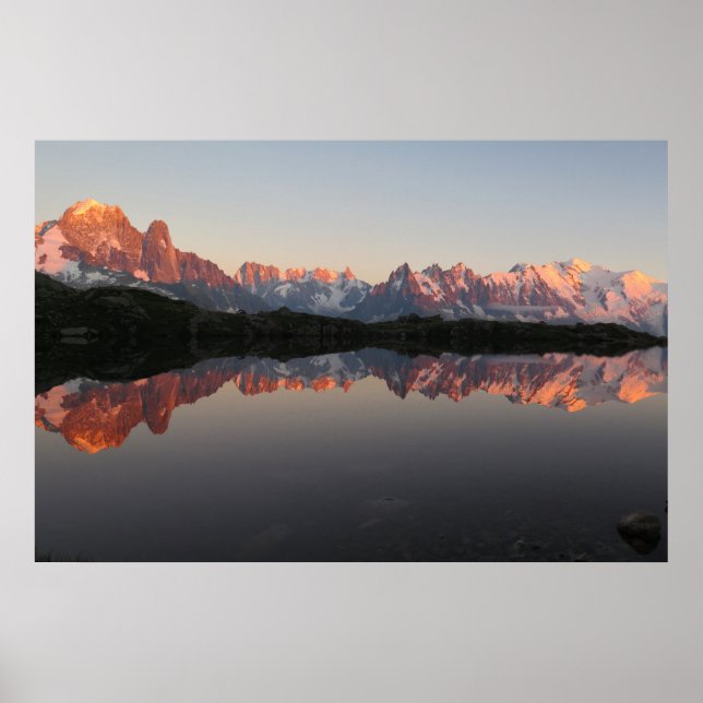 Lac de Cheserys Sonnenuntergang Poster (Vorne)