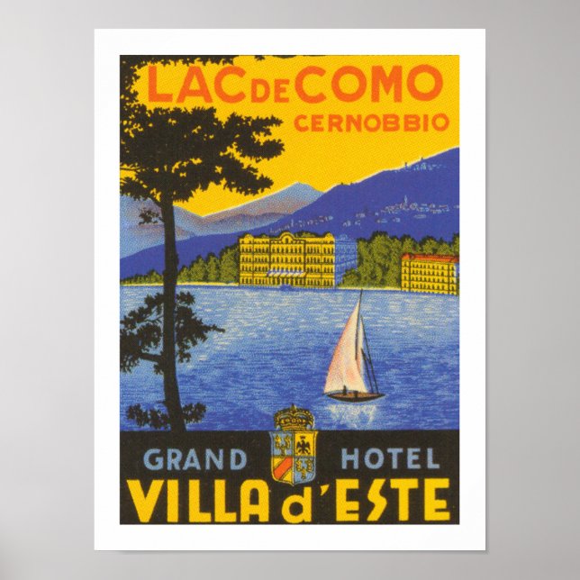 Lac de Como (weiß) Poster (Vorne)