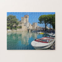Lac de Garde Sirmione Vue du château puzzle