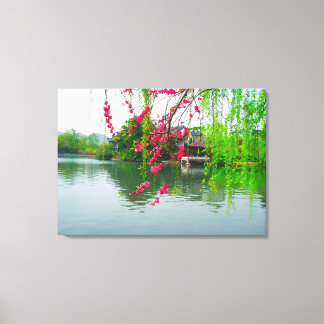 Lac de l'Ouest à Hangzhou, Chine Prin en toile éti