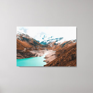 Lac de MoOut in der Schweiz Canvas Print Leinwanddruck