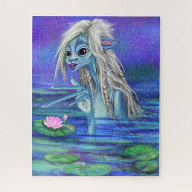 Lac Fairy Loves Water Lys Puzzle Imaginaire (Vertical)