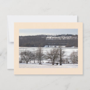 Lac gelé avec carte postale Paysage