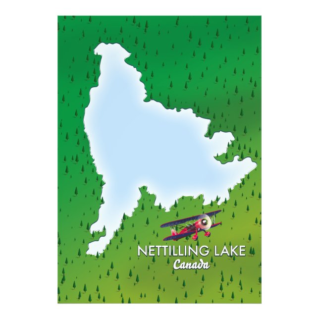Lac Hubbard Plan du lac du nord du Michigan Photo  (Devant)