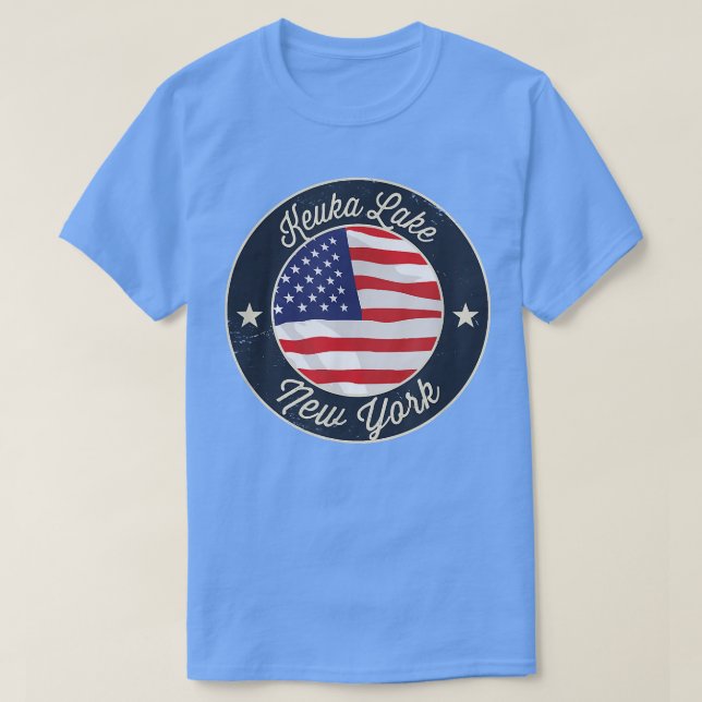 Lac Keuka - T-shirt souvenir de New York patriotiq (Design devant)
