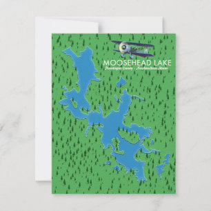 Lac Moosehead, carte du comté de Piscataquis