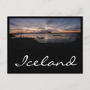 Lac Myvatn coucher de soleil noir en islande carte