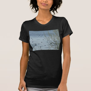 Lac Oiseaux Femmes Twofer T-Shirt Sheer