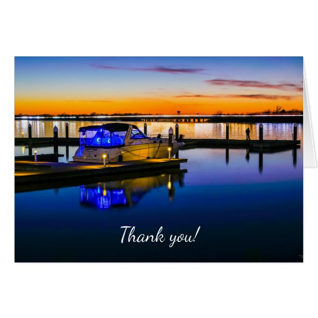 Lac Ray Hubbard Rockwall TX Sunset Carte de remerc (Devant Horizontal)