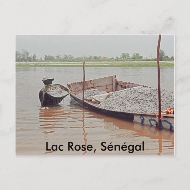 Lac Rose, Sénégal Postkarte (Vorderseite)