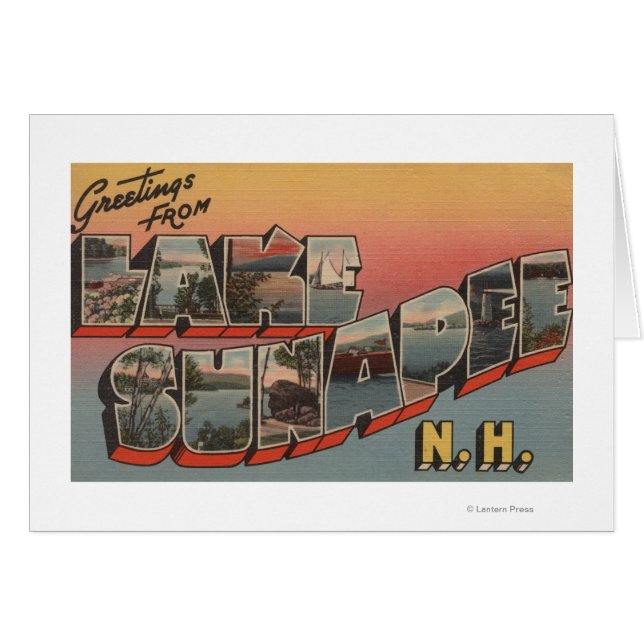Lac Sunapee, New Hampshire - Grande Lettre (Devant horizontal)