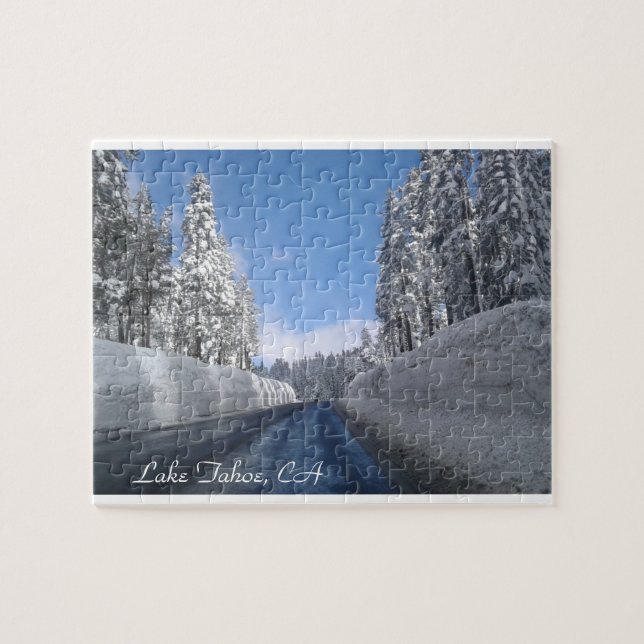 Lac Tahoe, CA avec beaucoup de Puzzle de neige (Horizontal)