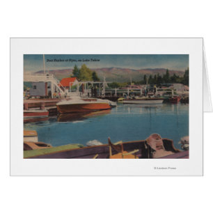 Lac Tahoe, CA - Port de plaisance à Bijou Wooden