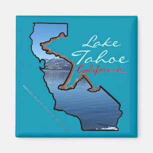 Lac Tahoe Californie bleu ours contour aimant