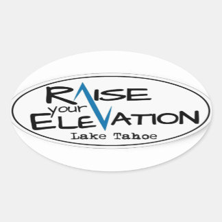 Lac Tahoe - Levez Votre Sticker Ovale D'Élévation