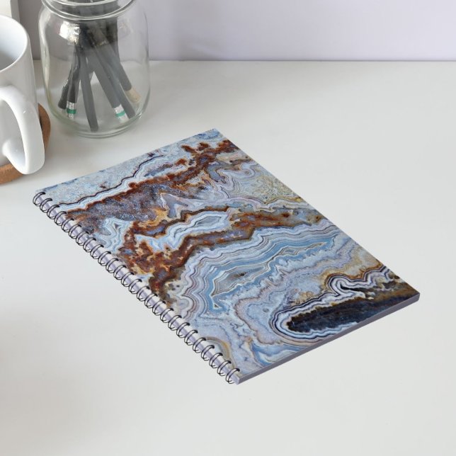 Lace Agate Rock Muster Notizblock (In Situ)