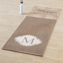 Lace Burlap Moderne rustikale Trendy Monogram