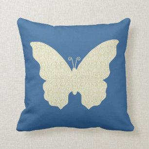 Lace Butterfly Throw Kissen