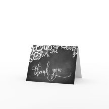 Lace Chalkboard Elegante Calligraphy Vielen Dank