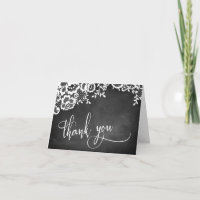 Lace Chalkboard Elegante Calligraphy Vielen Dank