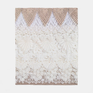 Lace cloth background and texture fleecedecke