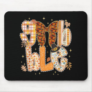 Lace Coquette Erntedank Gobble Preppy Turkey Fa Mousepad