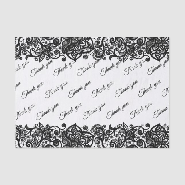 Lace custom Danke für Hochzeitsgewebpapier Seidenpapier (Vorderseite)