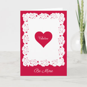 Lace Doily Valentine Card Feiertagskarte