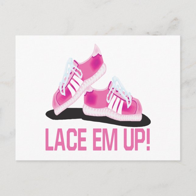 Lace Em Up Postkarte (Vorderseite)