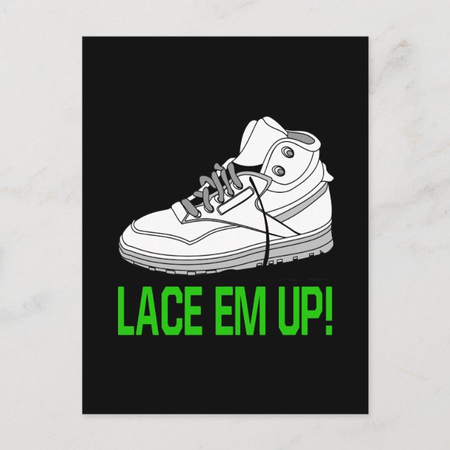 Lace Em Up Postkarte (Vorderseite)
