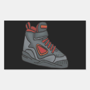 Lace Em Up Rechteckiger Aufkleber